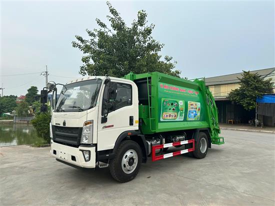 Xe cuốn ép rác Howo - 12 khối